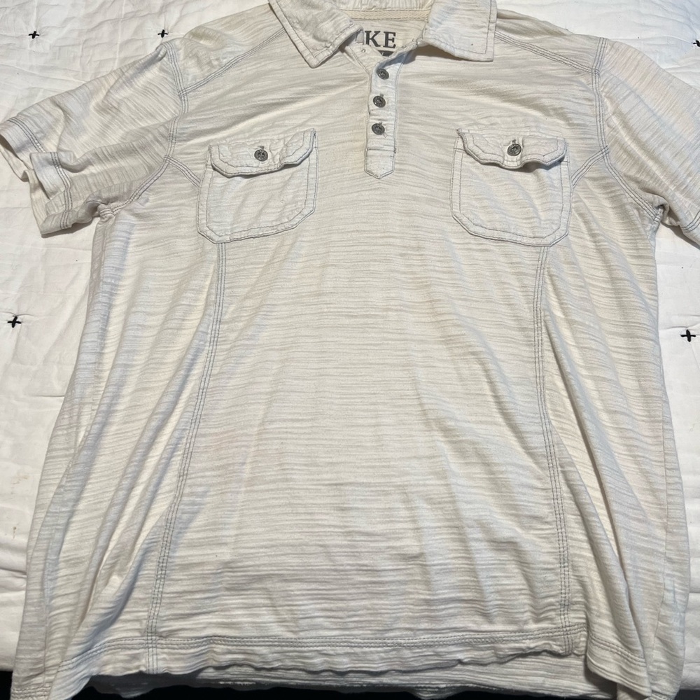 Men's Beige Short Sleeve Shirt
